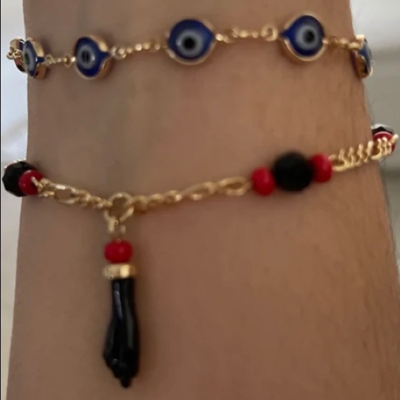 ❌SOLD❌18K Gold Filled Azabache Bracelet With Protection Charm 🧿 - Picture 3 of 3